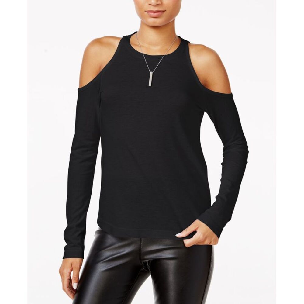 Chelsea Sky Womens Cold Shoulder Long Sleeve Casual Top